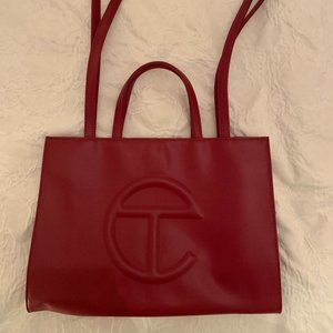 TELFAR Medium Oxblood Shopping Bag